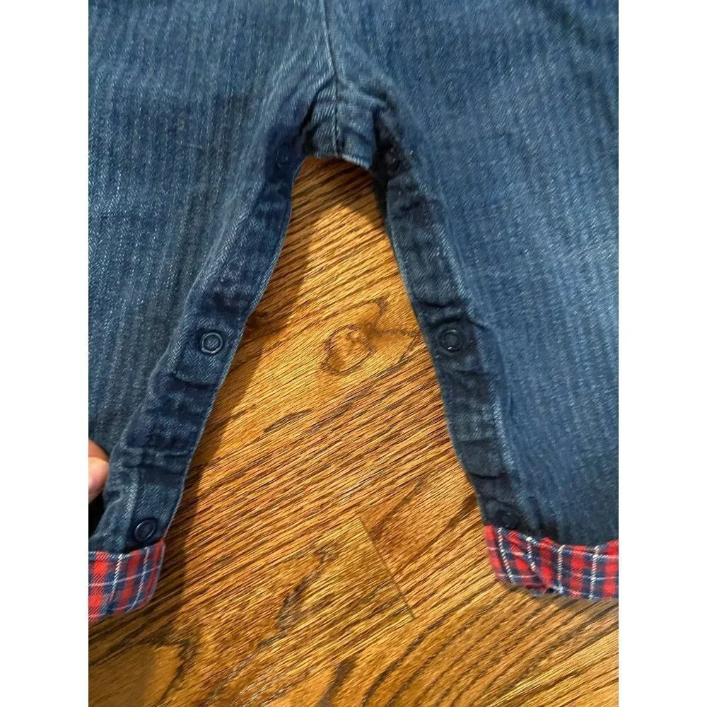 OshKosh B'gosh | Vintage Overalls Red Plaid Denim Union Tag Sz‎ 24M